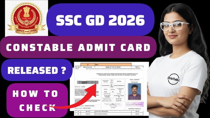 SSC GD Recruitment 2026 Exam Date, City Intimation Slip Admit Card Release Date
