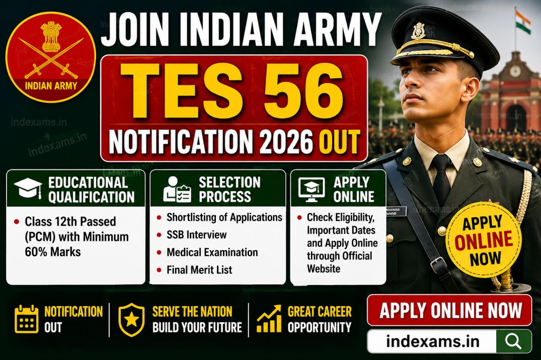 Join Indian Army TES 56 Notification 2026 Out Educational Qualification, Selection Process & Apply Online